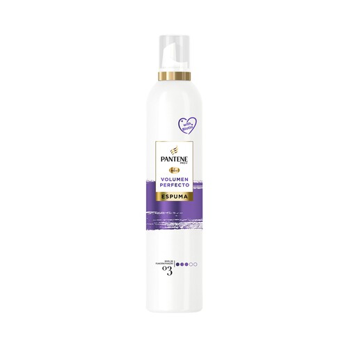 Alcampo PANTENE Espuma fijadora (03 - media) hidratante para un peinado con volumen PANTENE Volumen perfecto 300 ml
