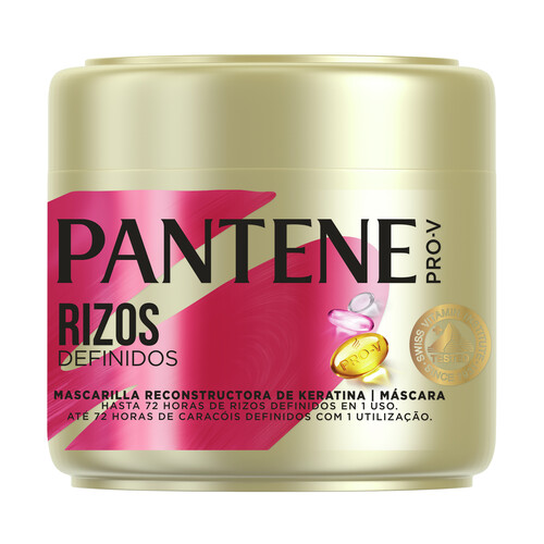 Alcampo PANTENE Mascarilla capilar con keratina para pelo encrespado y rebelde PANTENE Rizos definidos 500 ml