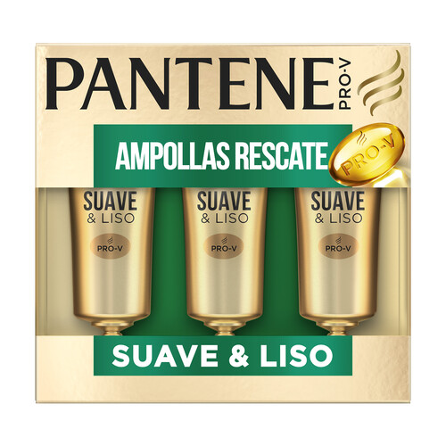 Alcampo PANTENE Tratamiento intensivo en ampollas para cabellos dañados PANTENE Suave & liso 3 x 15 ml