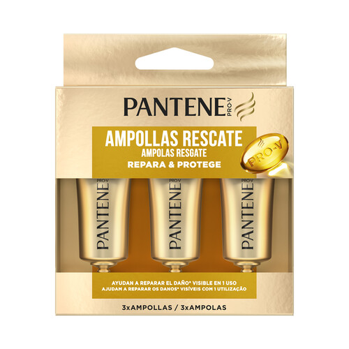 Alcampo PANTENE Tratamiento intensivo en ampollas para cabellos teñidos o dañados PANTENE Repara & protege 3 x 15 ml