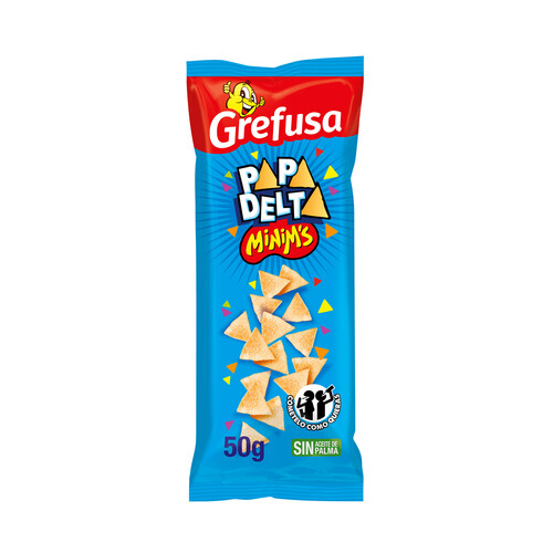 Alcampo PAPA DELTA Minim´s Snacks de patata fritos con sabor ahumado y forma de triángulo bolsa 50 g