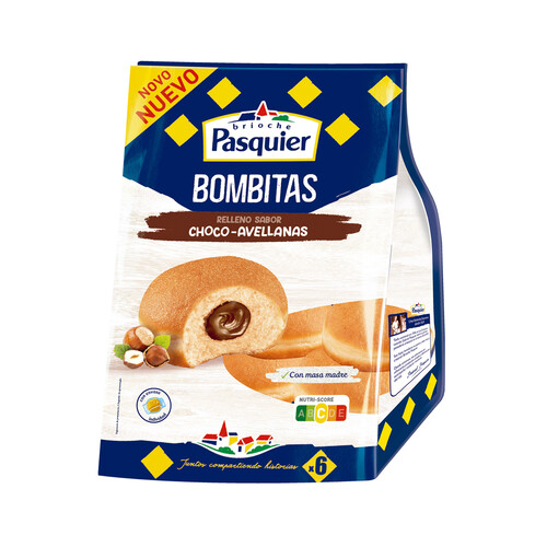 Alcampo PASQUIER Bombitas Bollitos rellenos de chocolate 6 uds 270 g