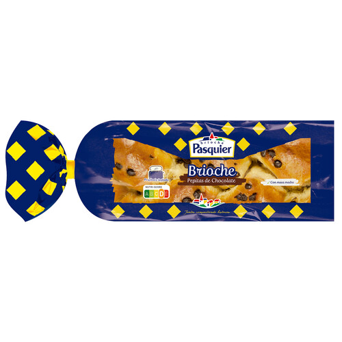 Alcampo PASQUIER Brioche con pepitas de chocolate elaborado con masa madre 550 g