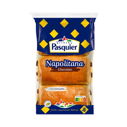 Alcampo PASQUIER Napolitanas de chocolate 6 uds. 270 g