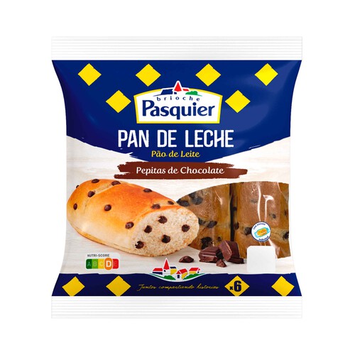 Alcampo PASQUIER Pan de leche con pepitas de chocolate 210 g