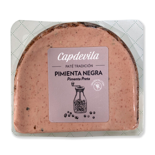 Alcampo Paté tradicional a la pimienta negra elaborado sin gluten CAPDEVILLA 100 g