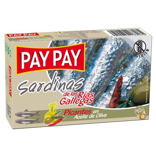 Alcampo PAY PAY Sardinas picantes en aceite de oliva lata de 88 g