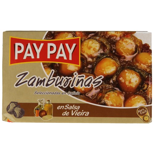 Alcampo PAY PAY Zamburiñas en salsa de vieira lata de 60 g
