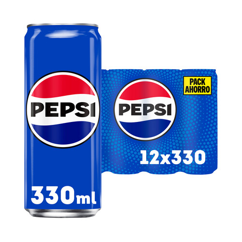 Alcampo PEPSI Refresco de cola pack 12 latas de 33 cl