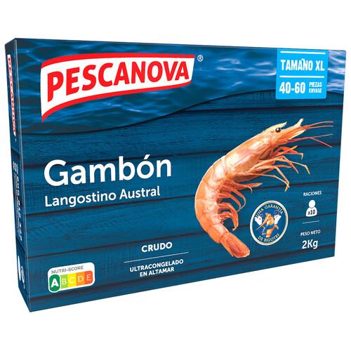 Alcampo PESCANOVA Langostino gambón austral gigante XL 20 / 30 crudos y ultracongelados especial plancha PESCANOVA 2 KG (P.N)