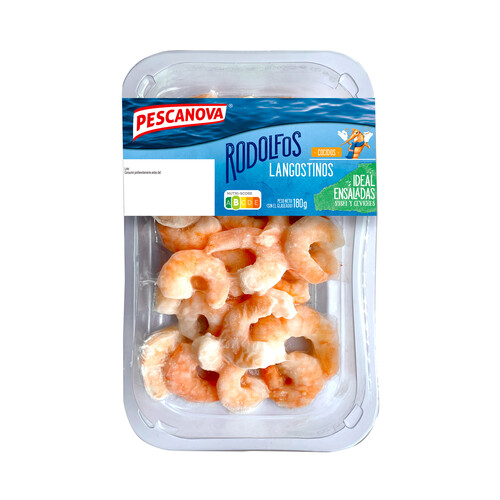 Alcampo PESCANOVA Langostinos (Rodolfos) cocidos pelados y ultracongelados PESCANOVA 180 g (P.N.E)