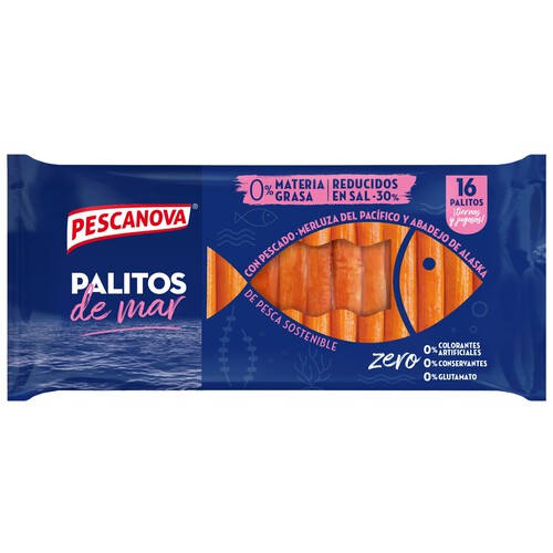 Alcampo PESCANOVA Palitos de mar reducidos en sal PESCANOVA 16 uds. 305 g