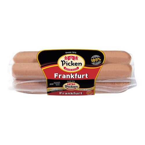 Alcampo PICKEN Salchichas tipo Frankfurt elaboradas con solo carne de cerdo sin fécula y sin gluten PICKEN 300 g