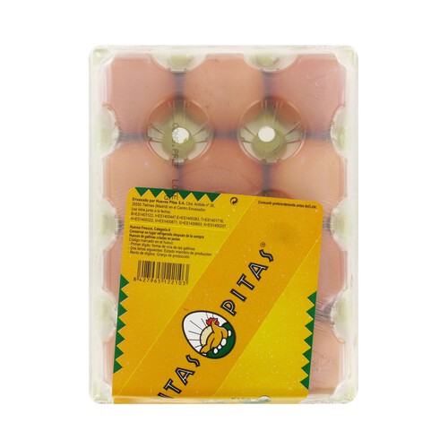 Alcampo PITAS Huevos de gallinas en jaulas acondicionadas clase L 12 uds