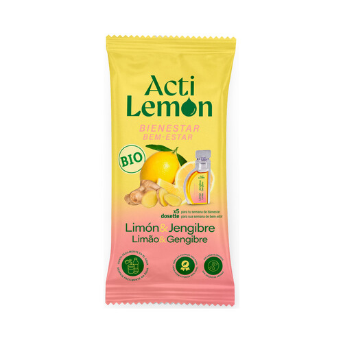 Alcampo POLENGHI BIO Actilemon zumo de limón y jengibre 5x15ml