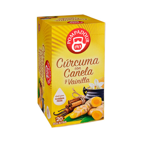 Alcampo POMPADOUR Infusión de cúrcuma canela y vainilla 35 g