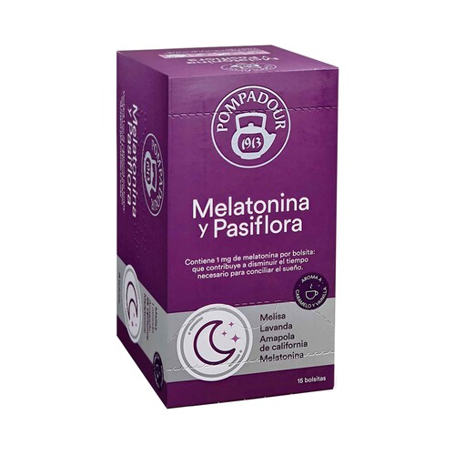 Alcampo POMPADOUR Infusion de melatonina y pasiflora 15 uds 30 g
