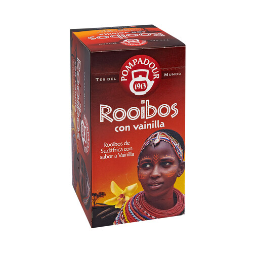 Alcampo POMPADOUR Rooibos con sabor vainilla 20 uds. 40 g