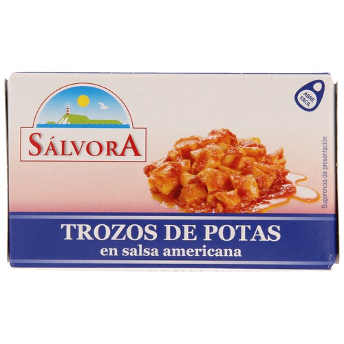 Alcampo Pota en salsa Americana en trozos SÁLVORA lata de 72 g