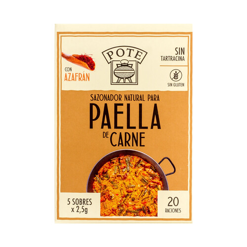 Alcampo POTE Sazonador para paellas de carne con azafrán POTE 5 uds. x 2 5 g