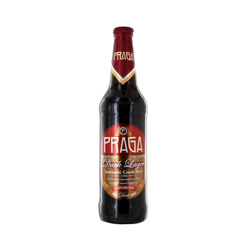 Alcampo PRAGA Cerveza checa negra de importación botella 50 cl