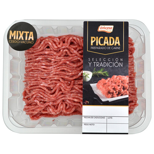 Alcampo Preparado De Carne Picada Mixta (cerdo-vacuno) EMCESA Bandeja De 365 G