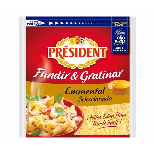 Alcampo PRÉSIDENT Queso rallado Emmental PRÉSIDENT 150 g
