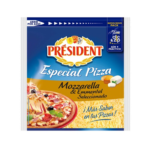 Alcampo PRÉSIDENT Queso rallado mozzarella y Emmental PRÉSIDENT 150 g