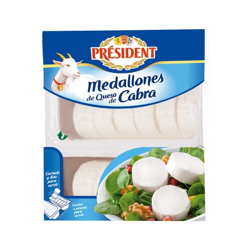 Alcampo PRÉSIDENT Rulo queso de cabra en medallones PRÉSIDENT 200 g