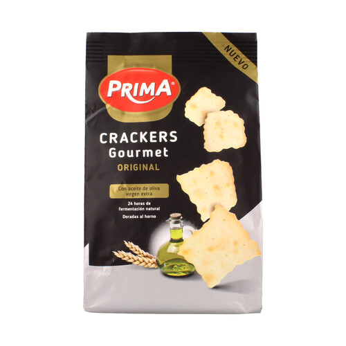 Alcampo PRIMA Gourmet Crackers original con aceite de oliva 150 g