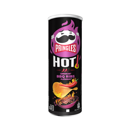 Alcampo PRINGLES Flame Patatas con forma de teja y sabor a barbacoa picante 160 g