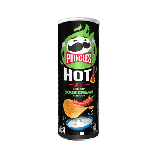 Alcampo PRINGLES Flame Patatas con forma de teja y sabor sour cream 160 g