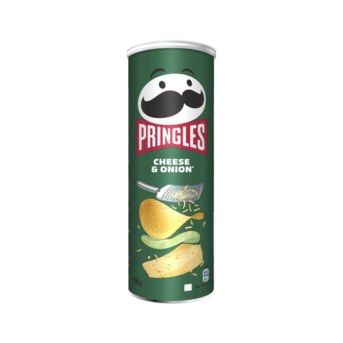 Alcampo PRINGLES Patatas con forma de teja sabor a queso y cebolla PRINGLES 165 g