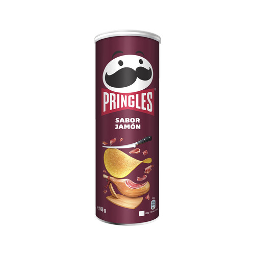 Alcampo PRINGLES Patatas con forma de teja y sabor a jamón PRINGLES bote de 165 g