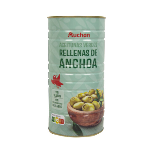 Alcampo PRODUCTO ALCAMPO Aceitunas rellenas de anchoas PRODUCTO ALCAMPO 600 g