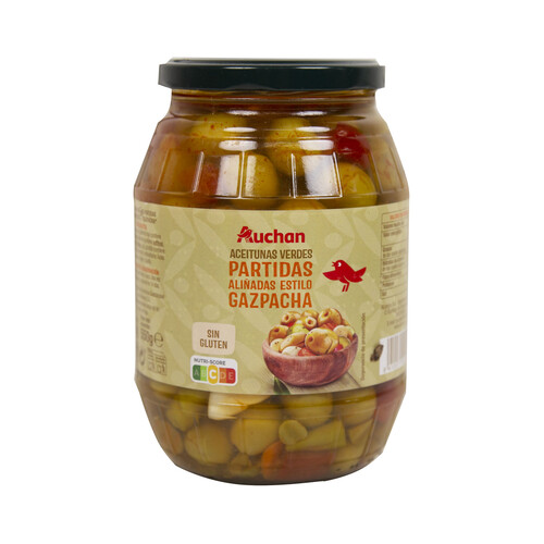 Alcampo PRODUCTO ALCAMPO Aceitunas verdes partidas aliñadas estilo gazpacha PRODUCTO ALCAMPO 550 g