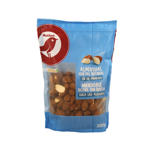 Alcampo PRODUCTO ALCAMPO Almendras con piel tostadas sin sal añadida 200 g