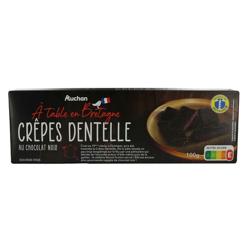 Alcampo PRODUCTO ALCAMPO Barquillos crujientes chocolate negro 100 g