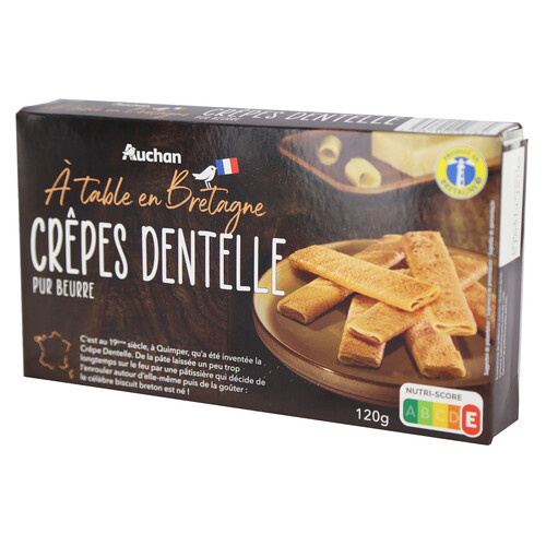 Alcampo PRODUCTO ALCAMPO Barquillos crujientes con forma de crepes 120 g