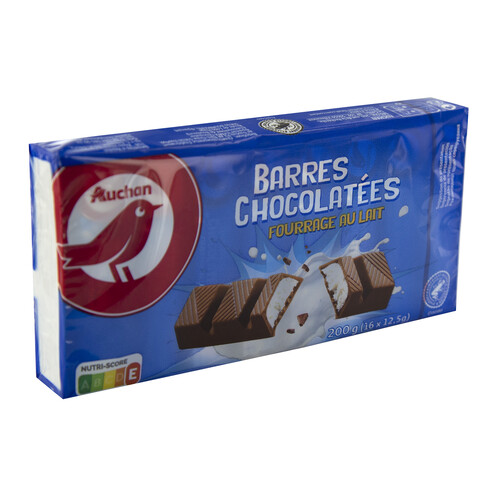 Alcampo PRODUCTO ALCAMPO Barritas de chocolate con leche 16 uds. 12 5 g