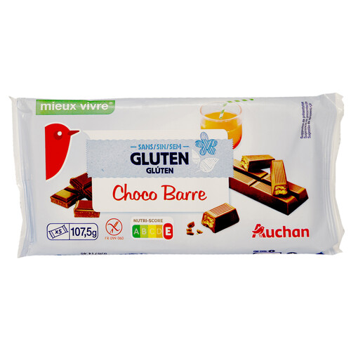 Alcampo PRODUCTO ALCAMPO Barritas de chocolate sin gluten 5 uds 107 5 g