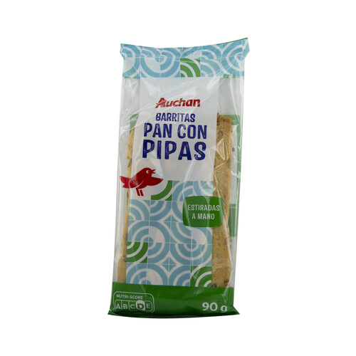Alcampo PRODUCTO ALCAMPO Barrritas de pan con pipas en aceite de girasol 90 g