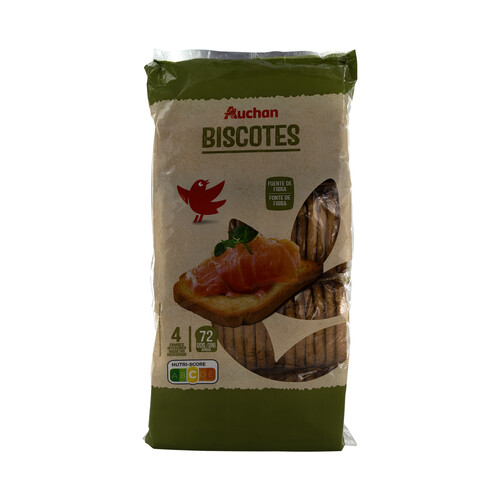 Alcampo PRODUCTO ALCAMPO Biscotes (alimento fuente de fibra) 72 uds