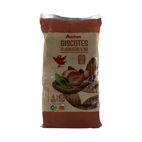 Alcampo PRODUCTO ALCAMPO Biscotes con 60% harina integral de trigo 72 uds
