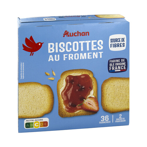 Alcampo PRODUCTO ALCAMPO Biscotes de trigo en sobres de 2 uds 300 g