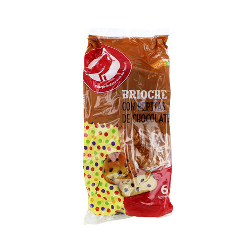 Alcampo PRODUCTO ALCAMPO Brioche con pepitas de chocolate 6 uds. 240 g