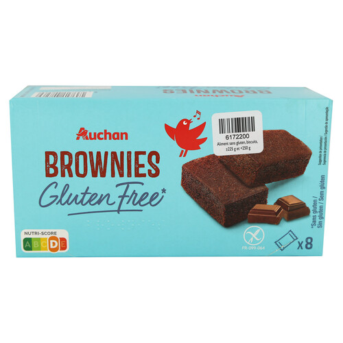 Alcampo PRODUCTO ALCAMPO Brownies sin gluten 8 uds. 240 g