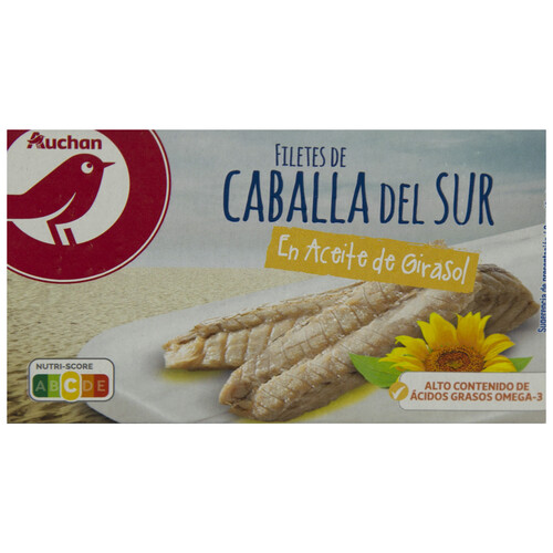 Alcampo PRODUCTO ALCAMPO Caballa del Sur en aceite de girasol en filetes lata de 65 g