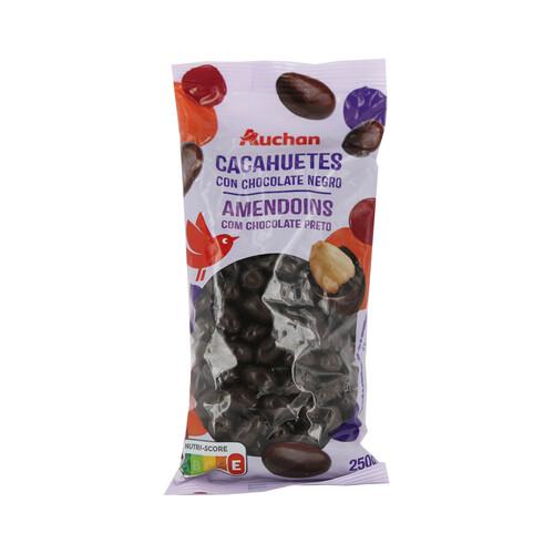Alcampo PRODUCTO ALCAMPO Cacahuete recubiertos con chocolate negro 250 g