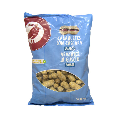 Alcampo PRODUCTO ALCAMPO Cacahuetes con cáscara salados PRODUCTO ALCAMPO 500 g